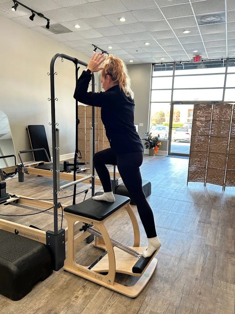Woman working out at Balance the Curve